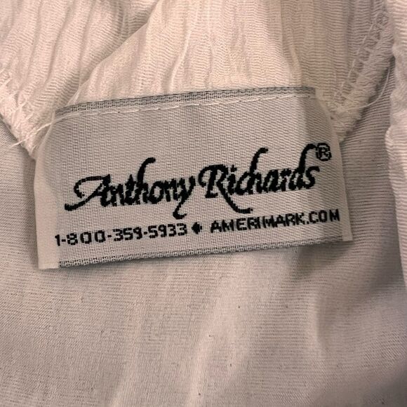 Anthony Richards White Crinkle Textured 3/4 Sleeve Boho Tunic Top Fits XL–XXL - Picture 4 of 7